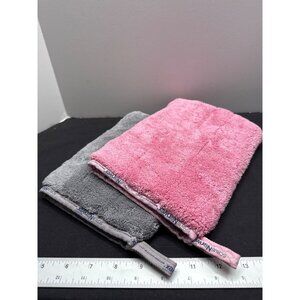Norwex Pink & Gray Microfiber 2 Sided Scrubbing Mitts